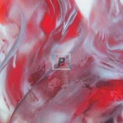 V-108 Red Translucent Streaked 40x30cm