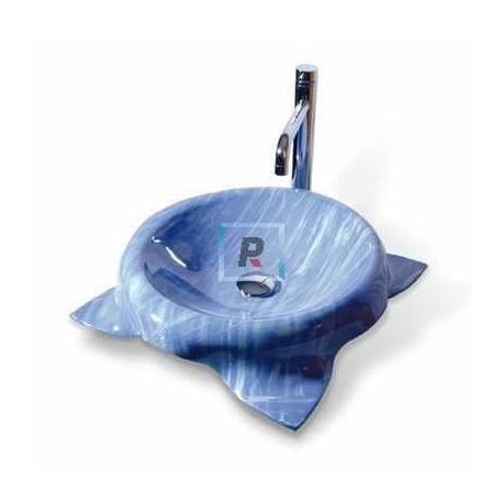 PR02 Blue Glass Basin 45x45x11