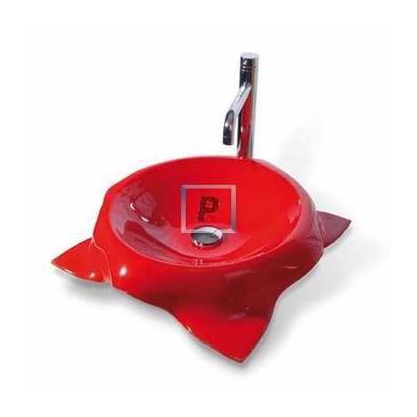 PR14 Red Glass Basin 45x45x11
