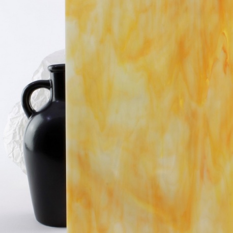 Mondoglass Opal Orange and White Glass 39x24cm