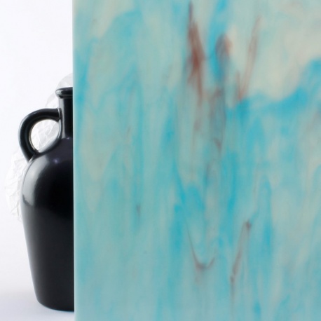 Mondoglass Opal Blue and Purple Glass 39x24cm