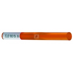 Varilla Transparente Naranja 072 de 6mm
