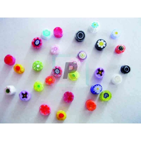 Millefiori Transparente Mix 3-4mm 100gr