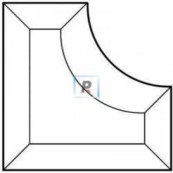 Corner Bevel 76,2x76,2x38,1mm