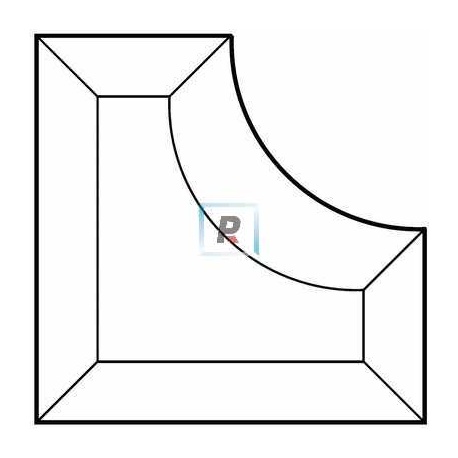 Corner Bevel 76,2x76,2x38,1mm