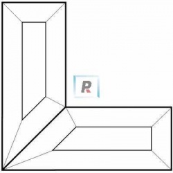 Corner Bevel 101,6x101,6x38mm