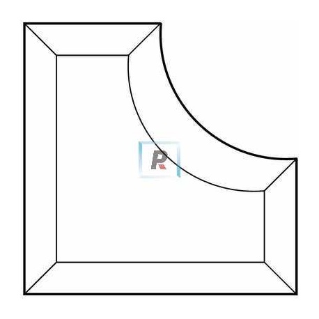 Corner Bevel 101,6x101,6x50mm