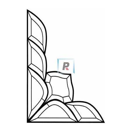 Corner Bevel 194x257mm Left