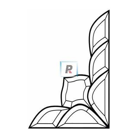 Minibiselado Esquina de 194x257mm Derecha