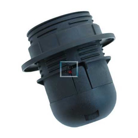 Portalamparas termoplastico media rosca E-27 Negro