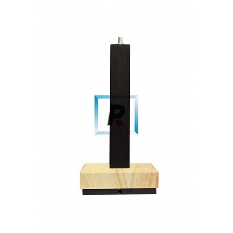 Pie cuadrado negro de hierro y piedra de 285mm