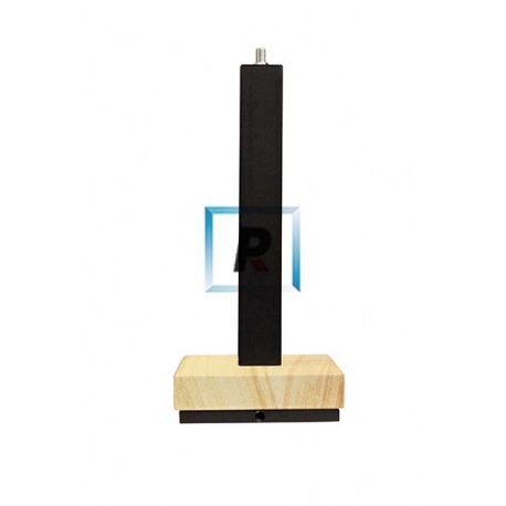 Pie cuadrado negro de hierro y piedra de 335mm