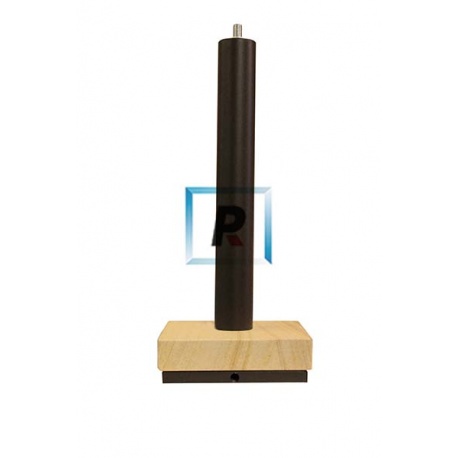 Pie redondo marrón de hierro y piedra de 335mm