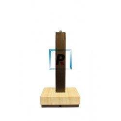 Pie cuadrado cuero de hierro y piedra de 235mm