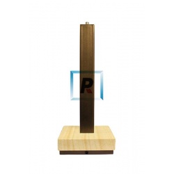 Pie cuadrado cuero de hierro y piedra de 335mm