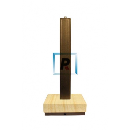 Pie cuadrado cuero de hierro y piedra de 335mm