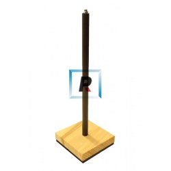 Pie redondo marrón de hierro y piedra de 435mm