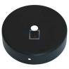 Base hierro redonda negro texturado de 90mm Øx22 con soporte techo