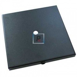 Base hierro cuadrada negro texturado de 140x140x12