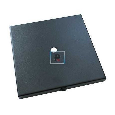 Base hierro cuadrada negro texturado de 140x140x12