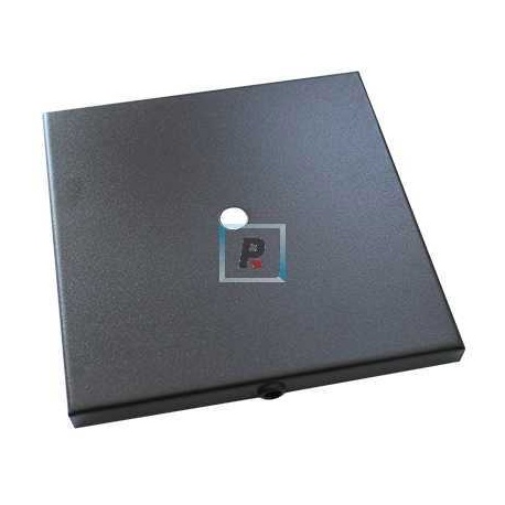 Square iron base brown textured 140x140x12