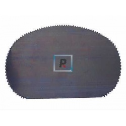 Blue Steel Toothed Kidney Scraper 