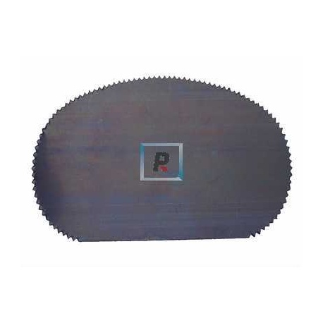 Blue Steel Toothed Kidney Scraper 