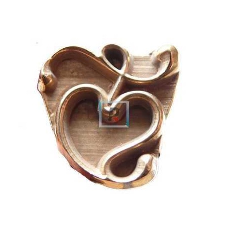 Glass embossing IVY LEAF bronze