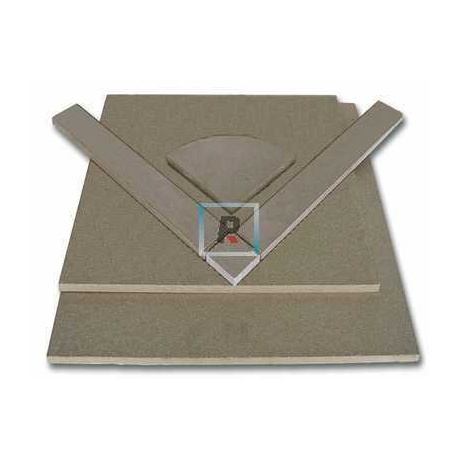 Placa Cordierita Lisa de 521x521x16mm