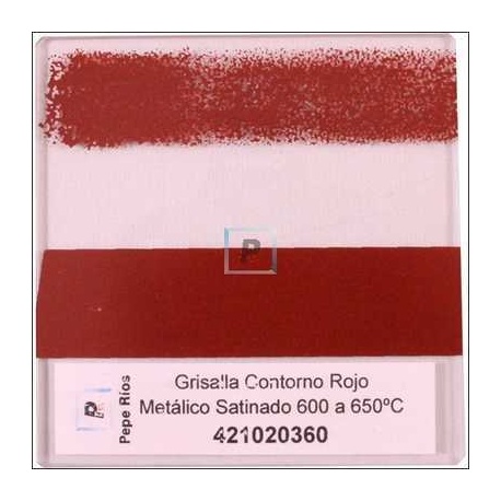 Grisalla Contorno Rojo Metalico Satinado 100 gr.