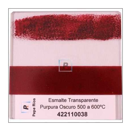 Esmalte Transparente Purpura Oscuro 550ºC 100 gr.