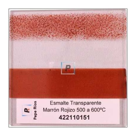 Esmalte Transparente Marron Rojizo 550ºC 100 gr.