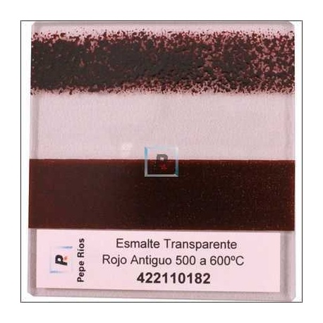 Esmalte Transparente Rojo Antiguo 550ºC 100 gr.