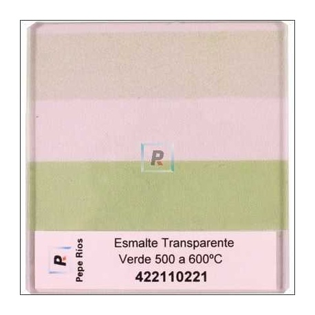 Esmalte Transparente Verde 550ºC 100 gr.