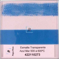 Esmalte Transparente Azul Mar 550ºC 100 gr.