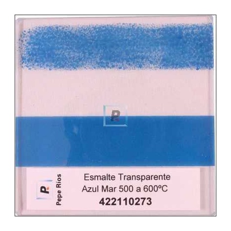 Esmalte Transparente Azul Mar 550ºC 100 gr.