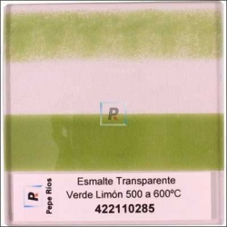 Esmalte Transparente Verde Limon 550ºC 100 gr.