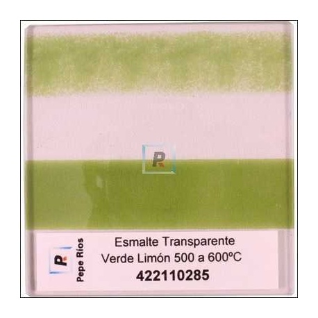 Esmalte Transparente Verde Limon 550ºC 100 gr.