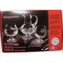 Set con Lapiz Grabador para la Decoracion del Vidrio