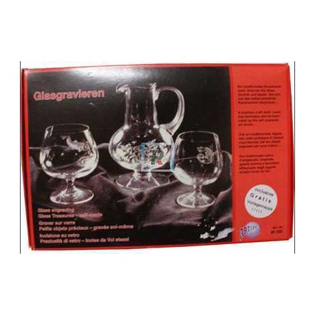 Set con Lapiz Grabador para la Decoracion del Vidrio