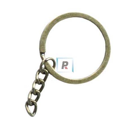 Anilla para Llavero Zamak Bronce (Pack 6uds)