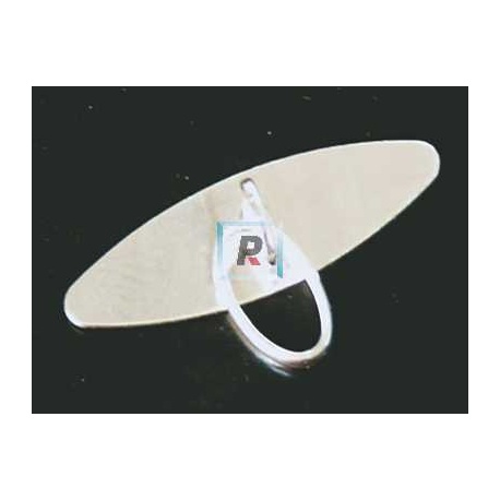 Terminal colgar Piedra 19x5mm Plata de Ley