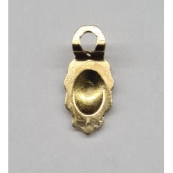 Base pendiente Plata chapado en Oro 18K 14x6mm(Pack 25uds)