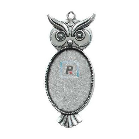 Base Colgante Búho Zamak de 35x25mm (Pack 2uds)