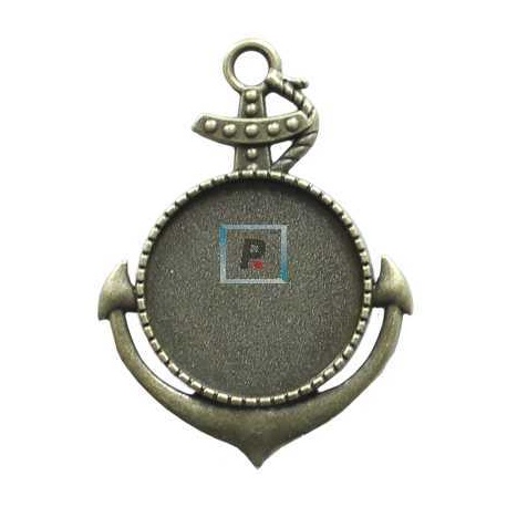 Base Colgante Ancla Zamak Bronce de 25mm (Pack 2uds)