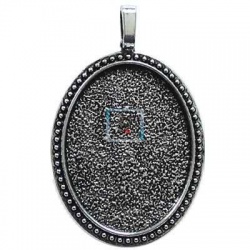 Base Colgante Oval Zamak de 40x30mm (Pack 2uds)