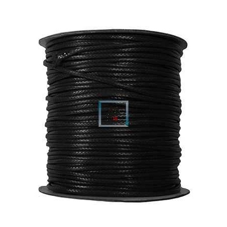 Rollo Cordón Encerado Negro 1.5x100mt