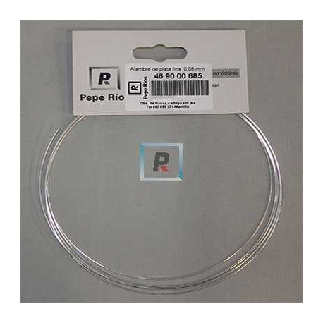 Alambre de plata fina 0.08mm