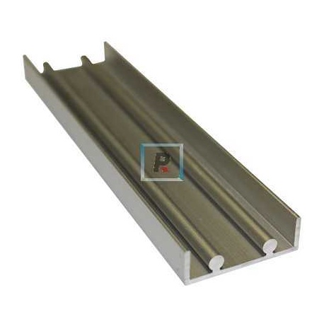 Perfil Inferior Corredera Plata Gratado