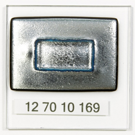 Dicroico S96 Negro 2mm Plateado 10x5cmtrs.